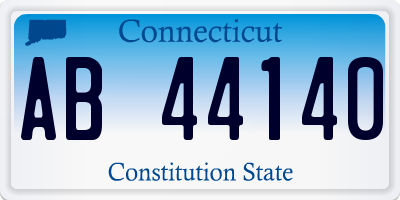 CT license plate AB44140