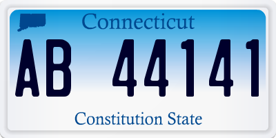 CT license plate AB44141