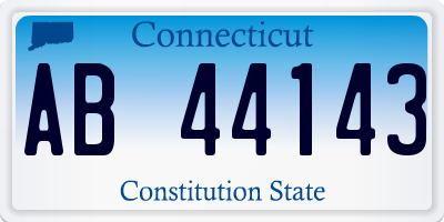 CT license plate AB44143