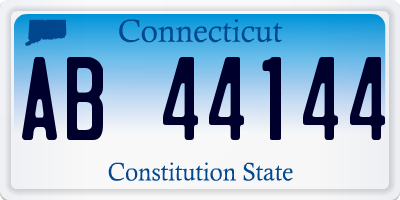 CT license plate AB44144