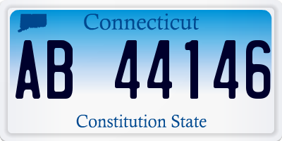 CT license plate AB44146