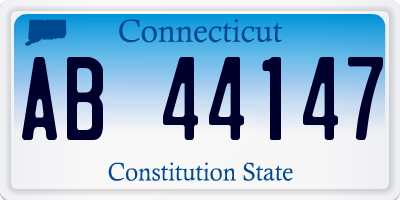 CT license plate AB44147
