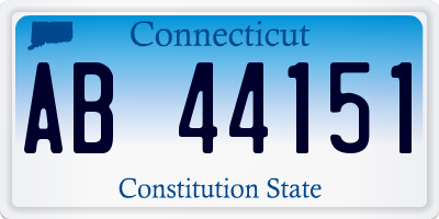 CT license plate AB44151