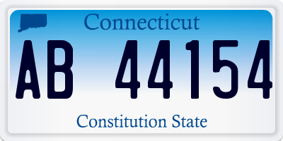 CT license plate AB44154