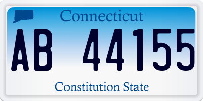 CT license plate AB44155