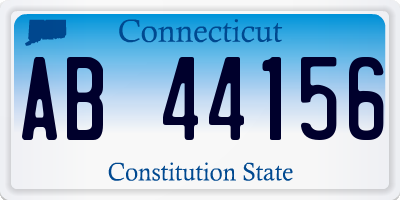 CT license plate AB44156