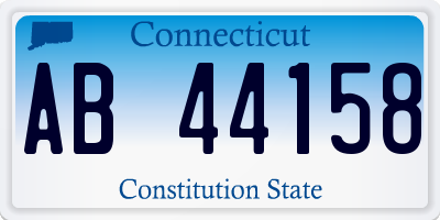 CT license plate AB44158