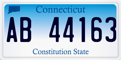 CT license plate AB44163