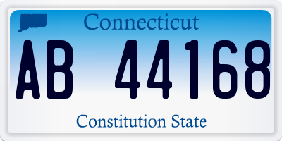 CT license plate AB44168