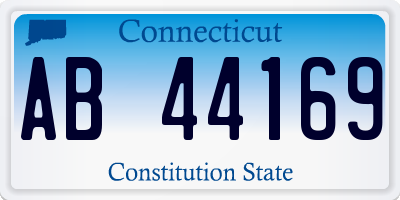 CT license plate AB44169