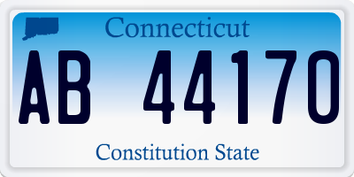 CT license plate AB44170