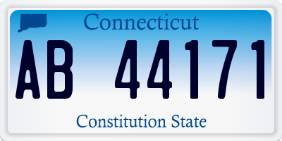 CT license plate AB44171