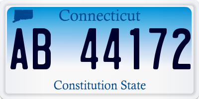 CT license plate AB44172