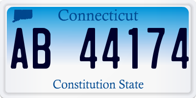 CT license plate AB44174