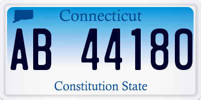 CT license plate AB44180