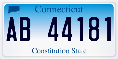 CT license plate AB44181