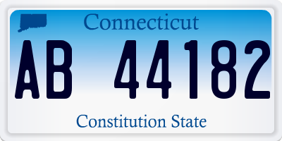 CT license plate AB44182