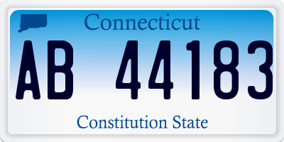 CT license plate AB44183