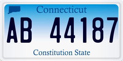 CT license plate AB44187