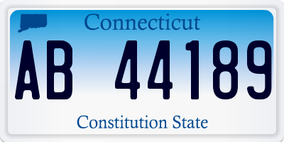 CT license plate AB44189