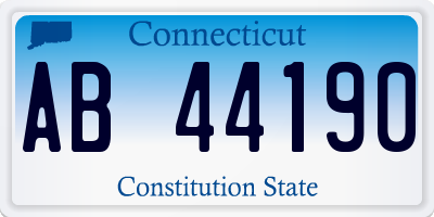 CT license plate AB44190