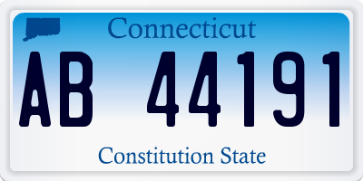 CT license plate AB44191