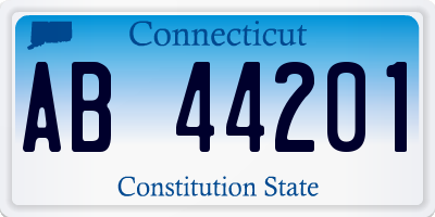 CT license plate AB44201