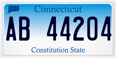 CT license plate AB44204