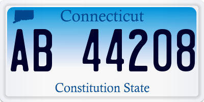 CT license plate AB44208