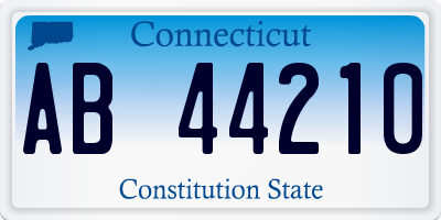 CT license plate AB44210