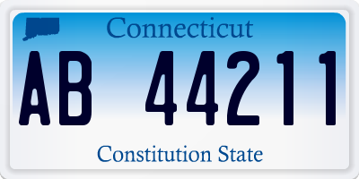 CT license plate AB44211