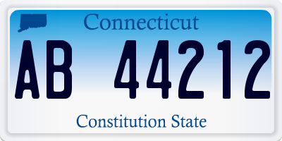 CT license plate AB44212