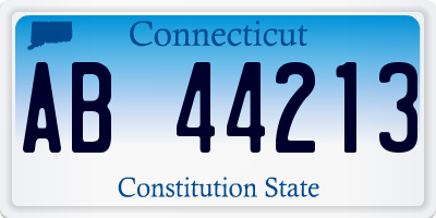 CT license plate AB44213