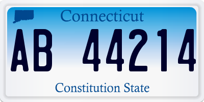 CT license plate AB44214