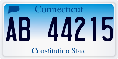 CT license plate AB44215