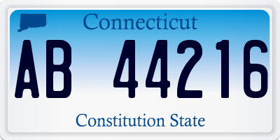 CT license plate AB44216