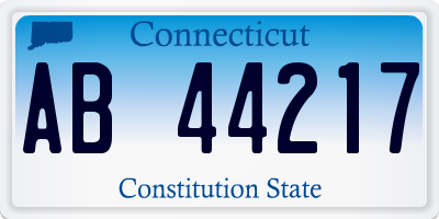 CT license plate AB44217