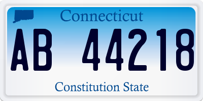 CT license plate AB44218