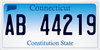 CT license plate AB44219