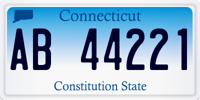 CT license plate AB44221