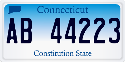 CT license plate AB44223