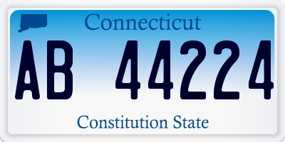 CT license plate AB44224