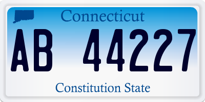 CT license plate AB44227