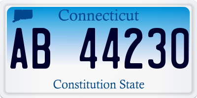 CT license plate AB44230