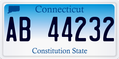 CT license plate AB44232