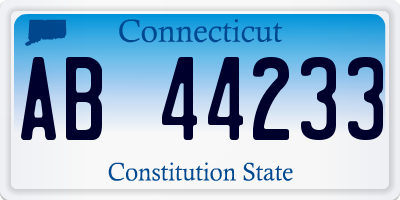 CT license plate AB44233