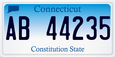 CT license plate AB44235