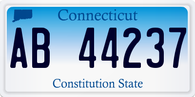 CT license plate AB44237