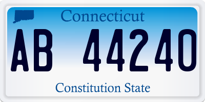 CT license plate AB44240