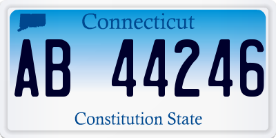 CT license plate AB44246